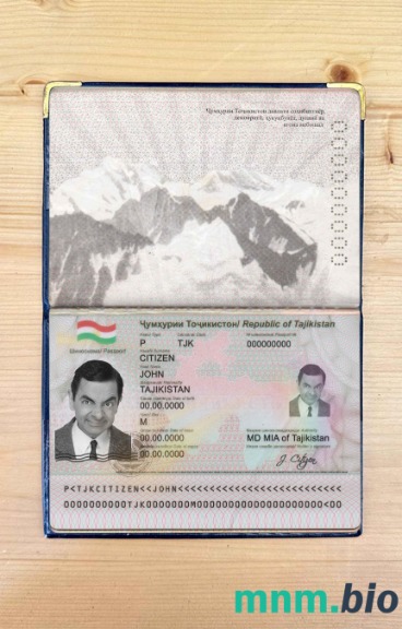 Tadżykistan zdjęcie do paszportu pliki PSD, skan i fotografowany obraz
